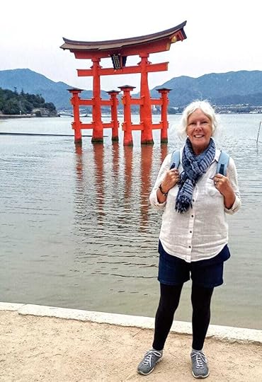 The backpacking housewife at the Torii Gate Miyajima Island Japan