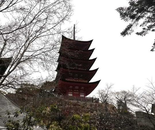 The backpacking Housewife photo of the five story pagoda Miyajima Island Japan