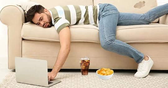 lazy person from distraction 