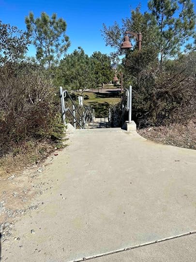 stairs down to park and restroom