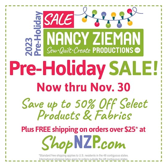 Pre-Holiday SALE! Now thru Nov 30 at Nancy Zieman Productions at ShopNZP.com