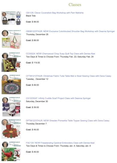 NEW! Sewing & Quilting Classes Announced at The Nancy Zieman Sewing Studio!