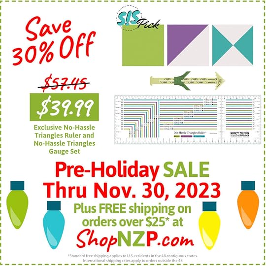 Save 30 Exclusive No Hassle Triangles Ruler and No Hassle Triangles Gauge Set at ShopNZP.com Sale thru Nov 30 2023 1