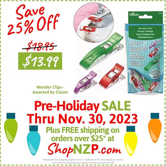 Save 25 Wonder Clips Assorted by Clover at Nancy Zieman Productions at ShopNZP.com Sale thru Nov 30 2023 1