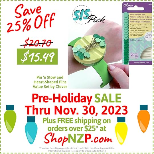 Save 25 Pin n Stow and I Sew For Fun Heart Shaped Pins Value Set at Nancy Zieman Productions at ShopNZP.com Sale thru Nov 30 2023 1
