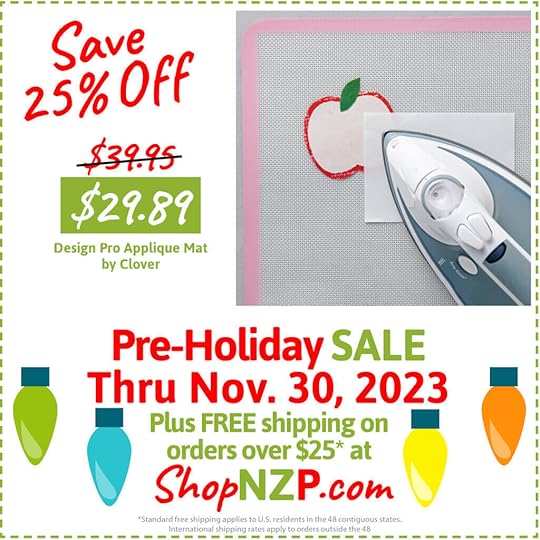 Save 25 Design Pro Applique Mat by Clover at ShopNZP.com Sale thru Nov 30 2023 1