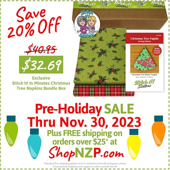 Save 20 Stitch It In Minutes Christmas Tree Napkins Bundle Box at ShopNZP.com Sale thru Nov 30 2023 1