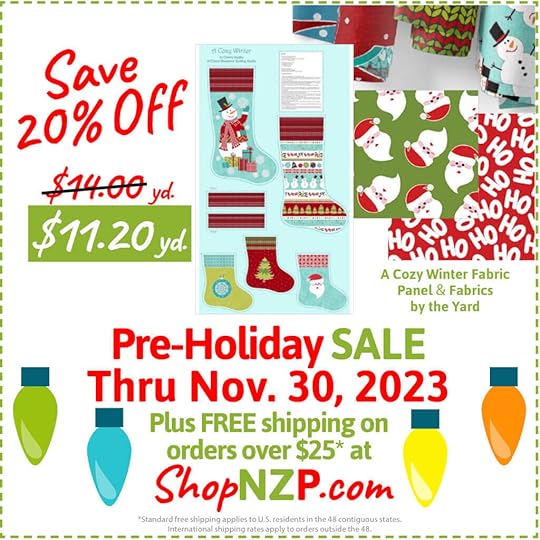 Save 20 Off A Cozy Winter Fabrics by the Yard at Nancy Zieman Productions at ShopNZP.com Sale thru Nov 30 2023 1