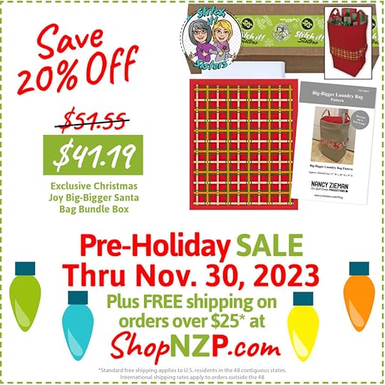 Save 20 Exclusive Christmas Joy Big Bigger Santa Bag Bundle Box at ShopNZP.com Sale thru Nov 30 2023 1