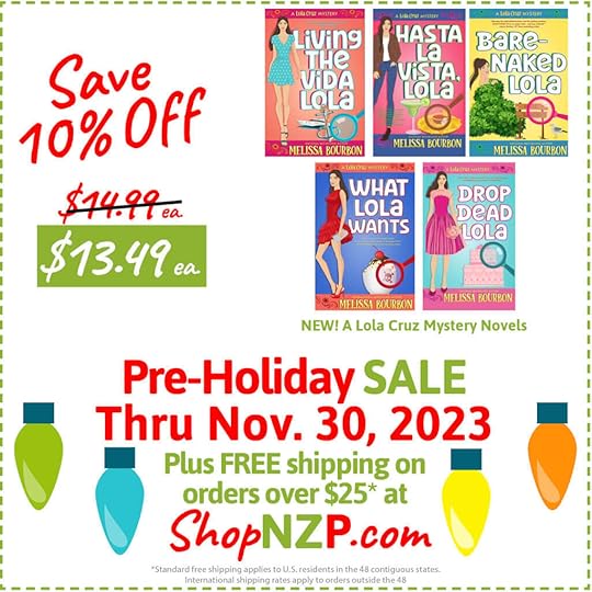 Save 10 Off A Lola Cruz Mystery Novels at Nancy Zieman Productions at ShopNZP.com Sale thru Nov 30 2023