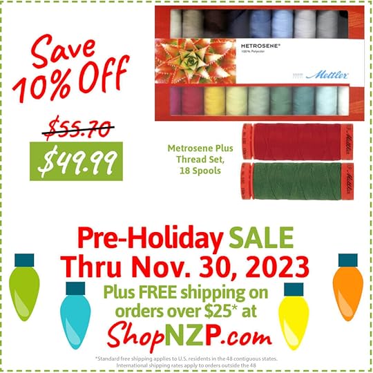 Save 10 Off Metrosene Plus Thread Set 18 Spools at Nancy Zieman Productions at ShopNZP.com Sale thru Nov 30 2023 1