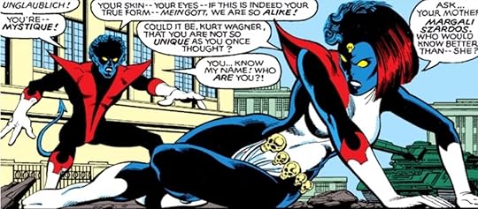 Mystique teases Nightcrawler with a connection between the two, from 1981's Uncanny X-Men 142.