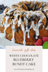 white chocolate blueberry bundt cake homemade holiday Christmas gifts