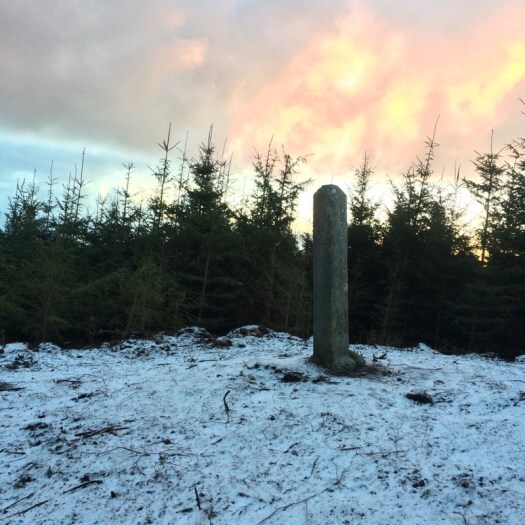 Winter in Scotland: Snowy Scottish scenes: the witch stone