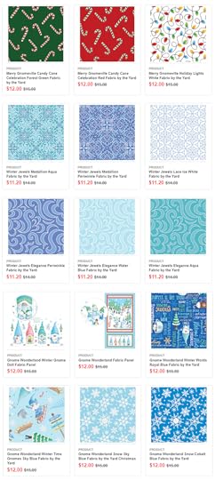 SAVE 20% Off Christmas, Hanukkah, and Winter Fabric at Nancy Zieman Productions at ShopNZP.com