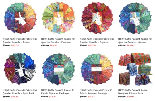 Kaffe Fassett Fabrics and Fat Quater Packs available at Nancy Zieman Productions at ShopNZP.com