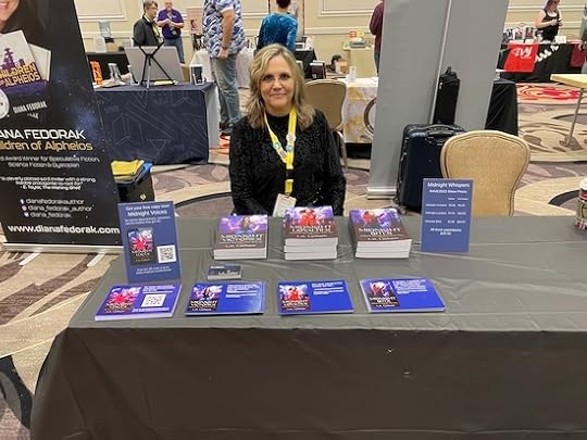Me, sitting a my first signing table.