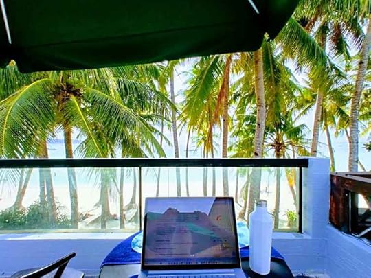 View of White Beach from the rooftop of Starbucks Boracay, excellent spot for coffee and remote working
