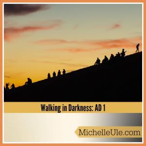People walking in darkness