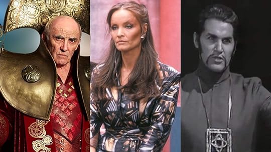 split image of Rassilon, the Rani, and War Chief