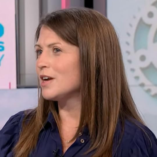 screenshots of Amy Julia on set at NBC News studio