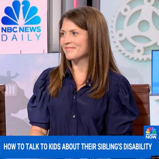 screenshots of Amy Julia on set at NBC News studio