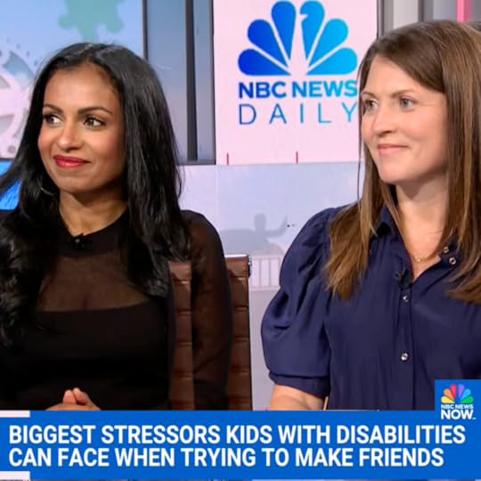 screenshots of Amy Julia and Niro Feliciano on set at NBC News studios