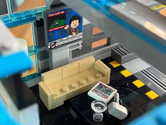 A scene from Avengers: Age of Ultron in LEGO