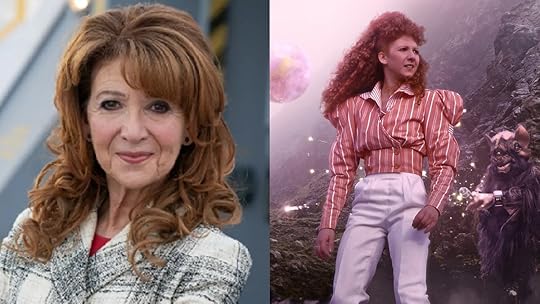 Mel (Bonnie Langford) as she looks in 2023 and in 1987 on Doctor Who.