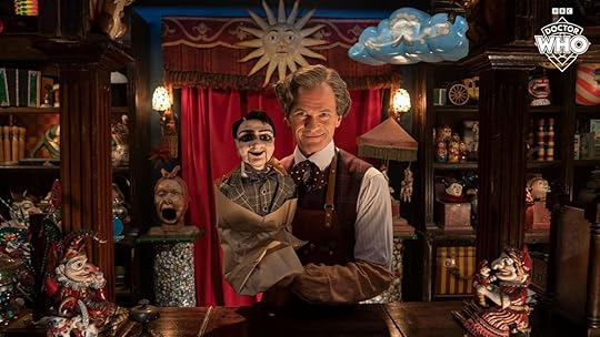 image of toymaker and stooky bill in doctor who based on real life tv history with john baird