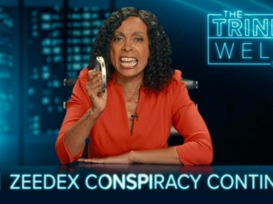 (fictional) newsreader Trinity Wells in Doctor Who (2023)