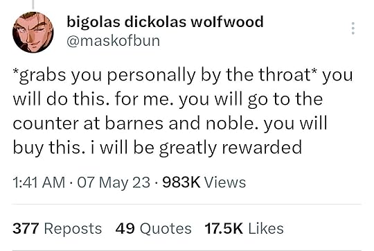 Wolfwood responds to his original tweet with: 