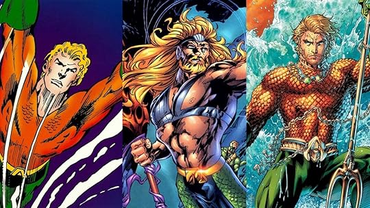 Aquaman in the '70s, '90s, and in the 21st century.