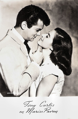 Marisa Pavan and Tony Curtis in The Midnight Story (1957)