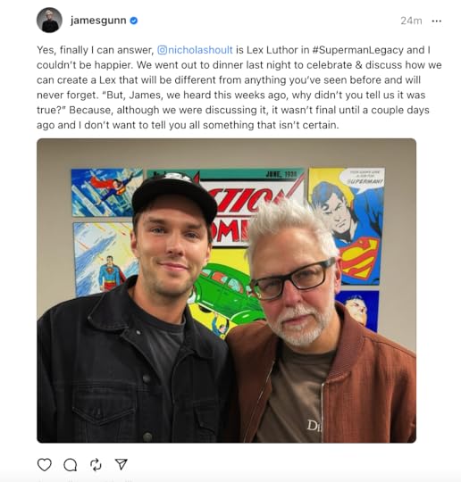 James Gunn confirms Nicholas Hoult as Lex Luthor in Superman Legacy