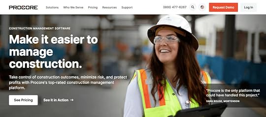 Procore homepage: Make it easier to manage construction.
