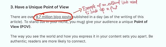An example of an external link used to back up a stat