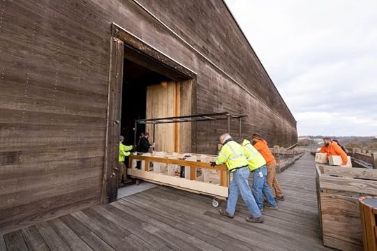 Exhibit case entering the ark