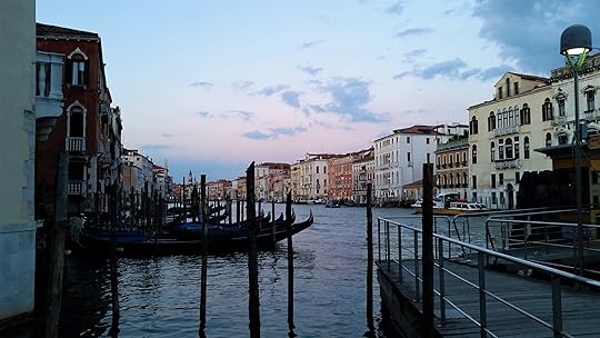 Venice canal at sunset