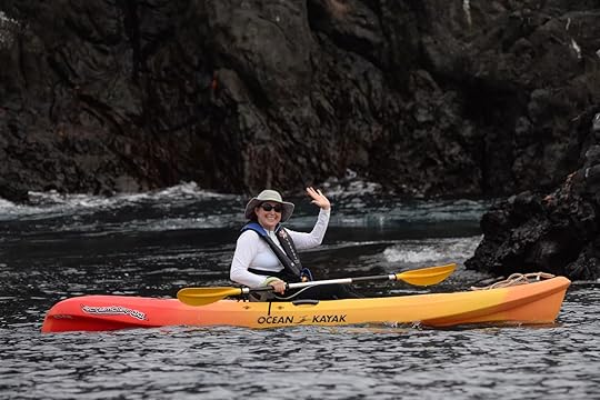 Lisa Niver kayaking in the Galapagos
