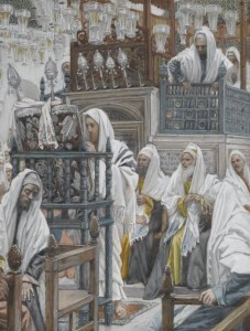 Jesus in Nazareth's synogogue as an adult (TIssot painting)