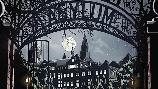 The gates of the infamous Arkham Asylum, home for the criminally insane, as seen in DC Comics.
