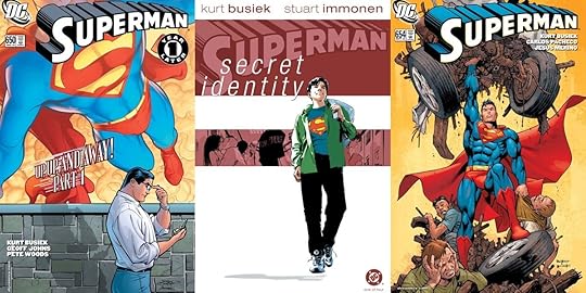 Covers for various comics in Kurt Busiek's Superman run, including 2004's Secret Identity.