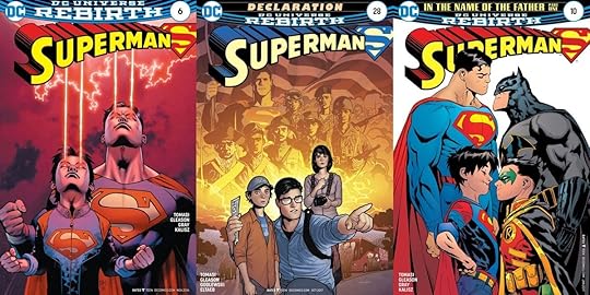 Covers from the Superman Rebirth era by Patrick Gleason and others.