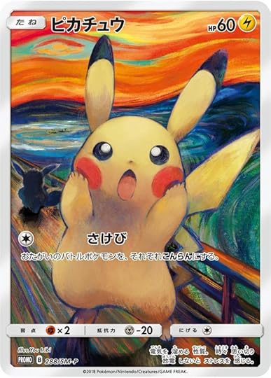 Pokemon Munch The Scream card pikachu