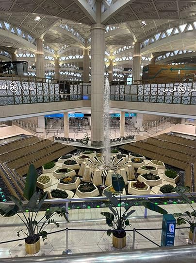 Ayah finds inspiration in her travels and at airports such as, the beautiful King Khalid International Airport in Riyadh, Saudi Arabia. Photo Credit © 2022 Ayah Yasser