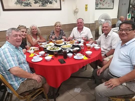 Dining with friends in Penang Food Fest. The Backpacking Housewife