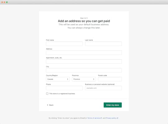 Shopify's segmentation in the user onboarding experience