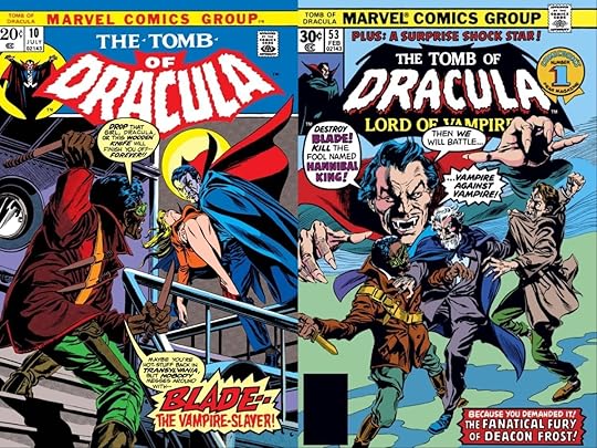 The 1970s issues of Tomb of Dracula were Blade first appeared.